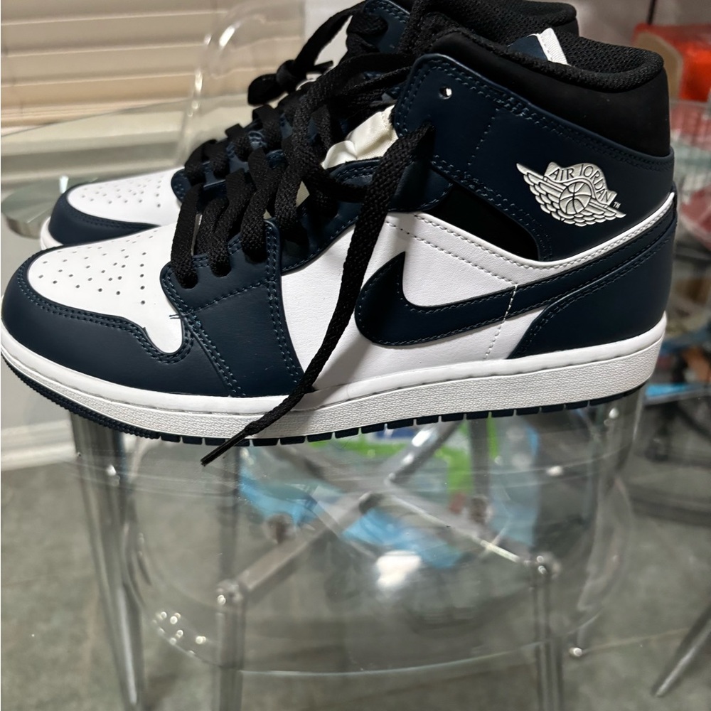 Jordan Black and White High-Top Sneakers